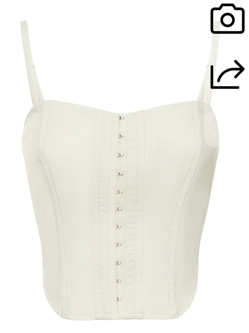 Reformation Cream Corset-Style Camisole